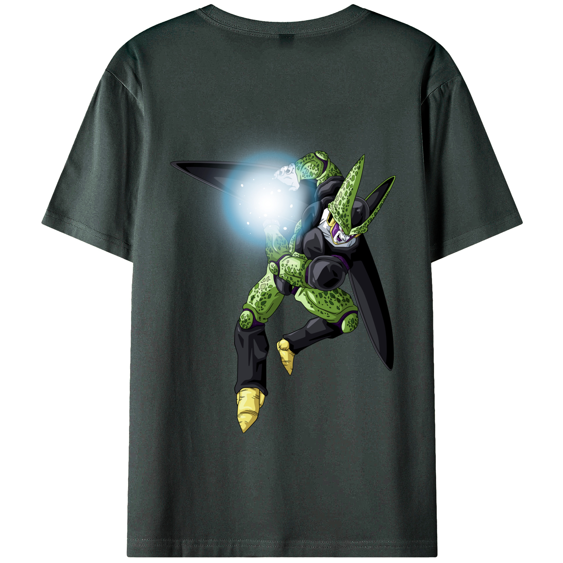 （画像用） ドラゴンボール セル DRAGON BALL Cell 綿100％ メンズ半袖Tシャツ（バックプリント） 通気性